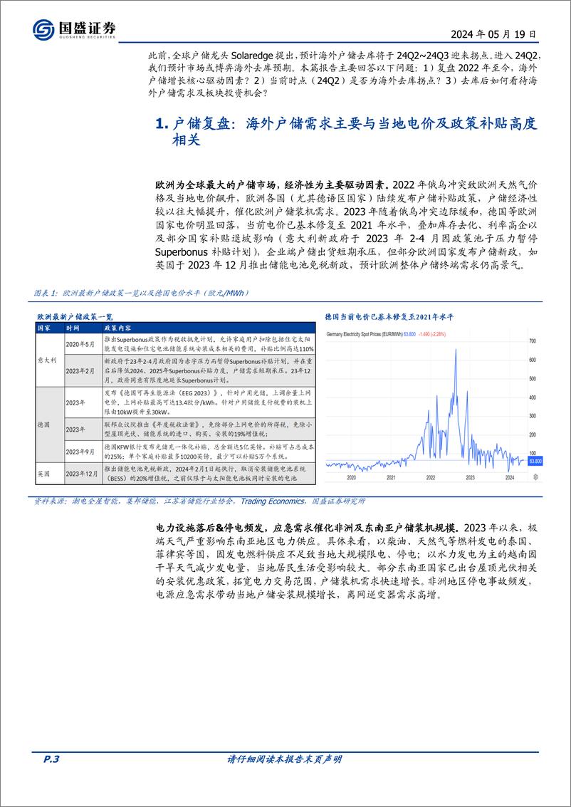 《电力设备行业深度：24Q2已至，如何看待海外户储去库进展？-240519-国盛证券-13页》 - 第3页预览图