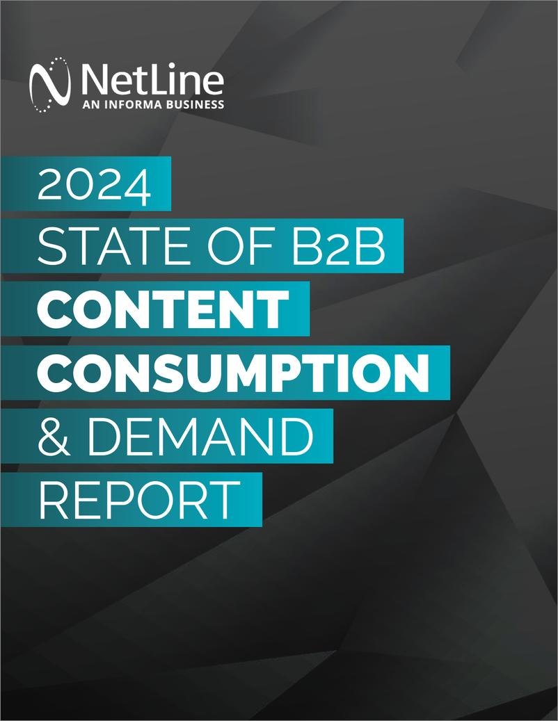 《2024年B2B内容使用和需求报告（英）-38页》 - 第1页预览图