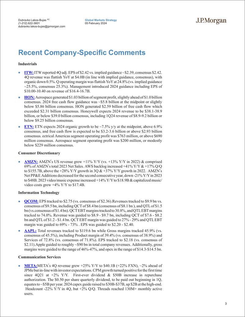 《JPMorgan-US Equity Strategy 4Q23 Earnings Update-106353716》 - 第3页预览图