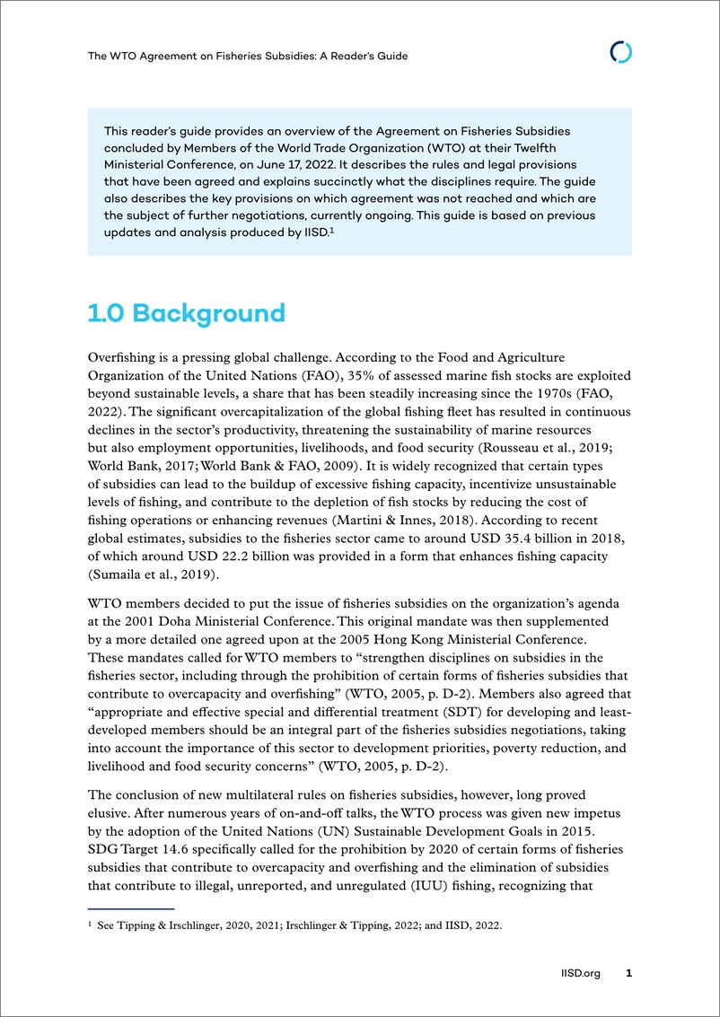 《国际可持续发展研究所-世贸组织渔业补贴协定：读者指南（英）-2023.3-33页》 - 第5页预览图