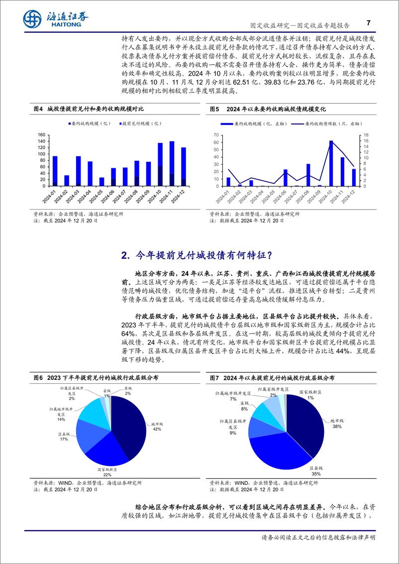 《化债系列专题之二：城投债提前兑付的风险与机遇-241229-海通证券-12页》 - 第7页预览图