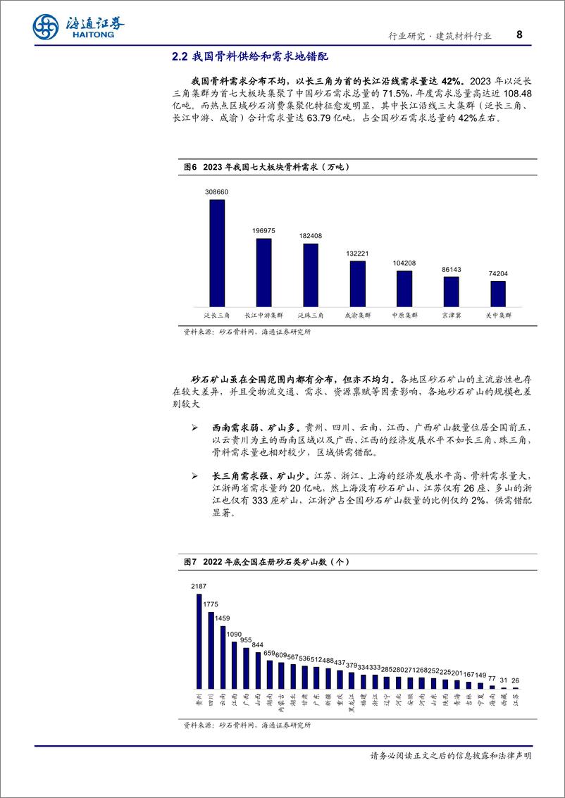 《建筑材料行业专题报告：骨料：盈利稳定性强的万亿市场》 - 第8页预览图