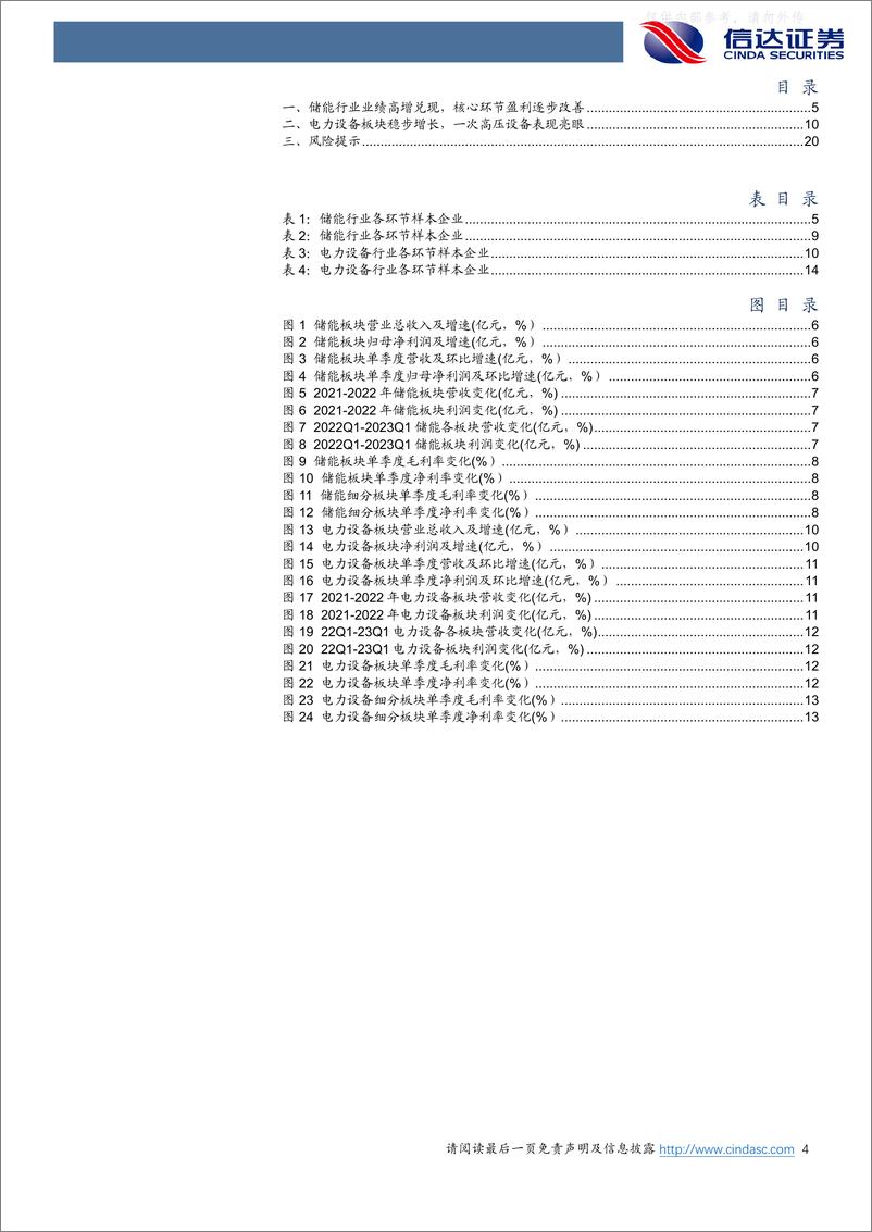 《信达证券-储能及电力设备行业2022及23Q1业绩综述：储能业绩高增兑现，电力设备稳步增长-230509》 - 第4页预览图