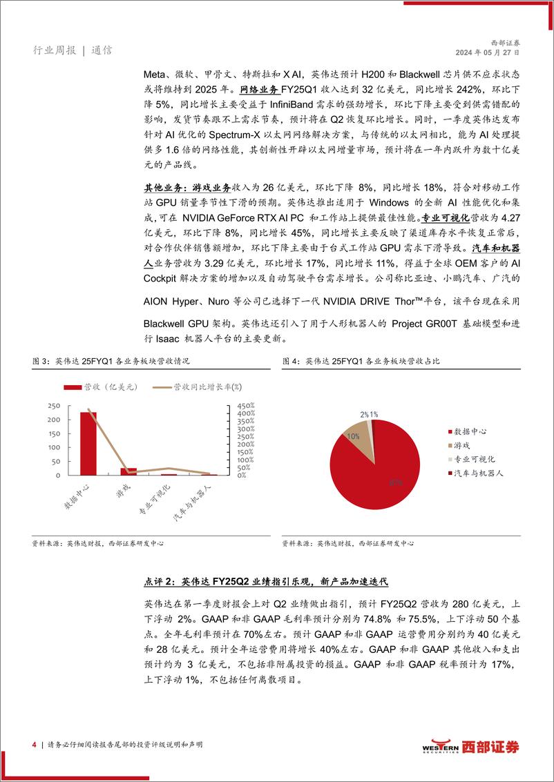 《AI行业跟踪23期：英伟达财报超预期，微软AIPC体验升级-240527-西部证券-10页》 - 第4页预览图