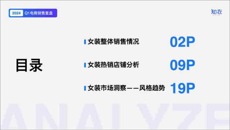 《2024服装行业洞察与分析-Q1女装电商数据复盘报告-知衣科技》 - 第2页预览图