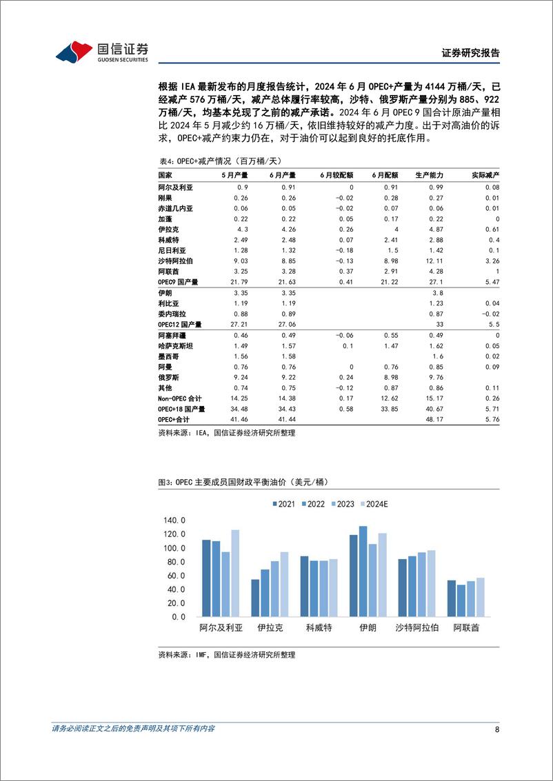 《油气行业2024年7月月报：国际油价震荡下行，地缘冲突加剧，看好需求旺季量价齐升-240805-国信证券-26页》 - 第8页预览图