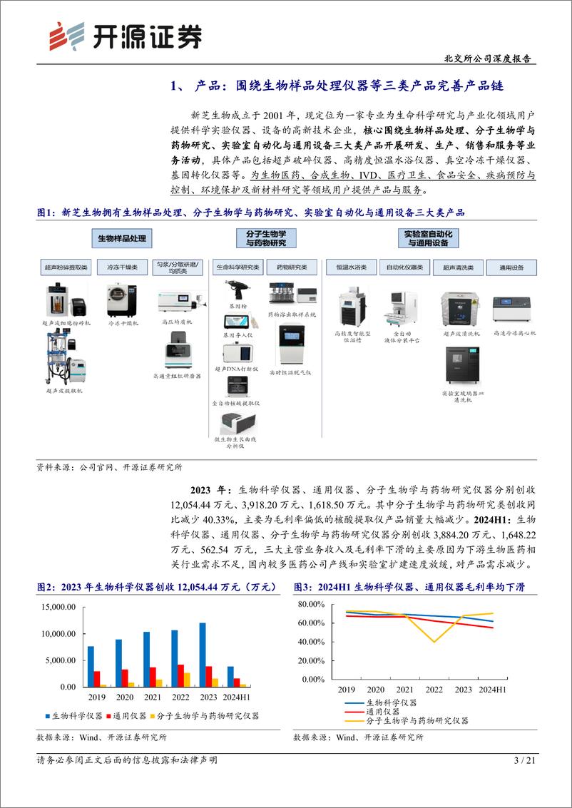 《新芝生物(430685)北交所公司深度报告：生命科学仪器“小巨人”，产品矩阵%2b客户拓展等蓄势打造核心壁垒-241119-开源证券-21页》 - 第3页预览图