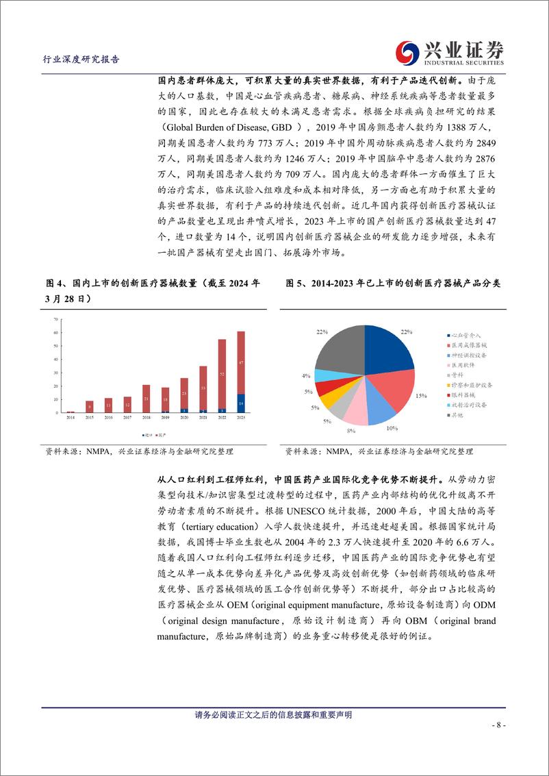 《医药生物行业中国医疗器械“智造”出海之路：因地制宜，创新启航-240417-兴业证券-39页》 - 第7页预览图