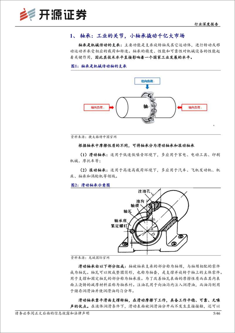 《开源证券-机械设备行业深度报告：轴承：工业的关节，新需求孕育新动力》 - 第5页预览图