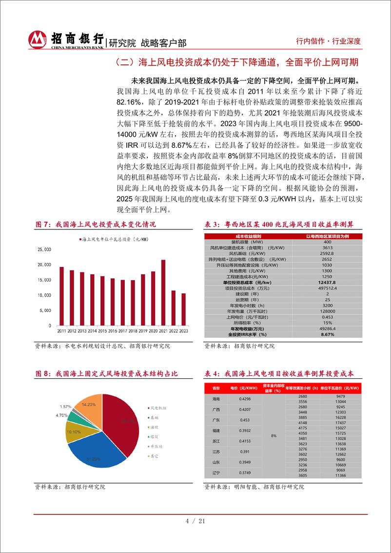 《招商银行-风电_碳达峰碳中和系列研究之海上风电篇_近海走向深远海_拓宽绿色金融服务生态》 - 第8页预览图