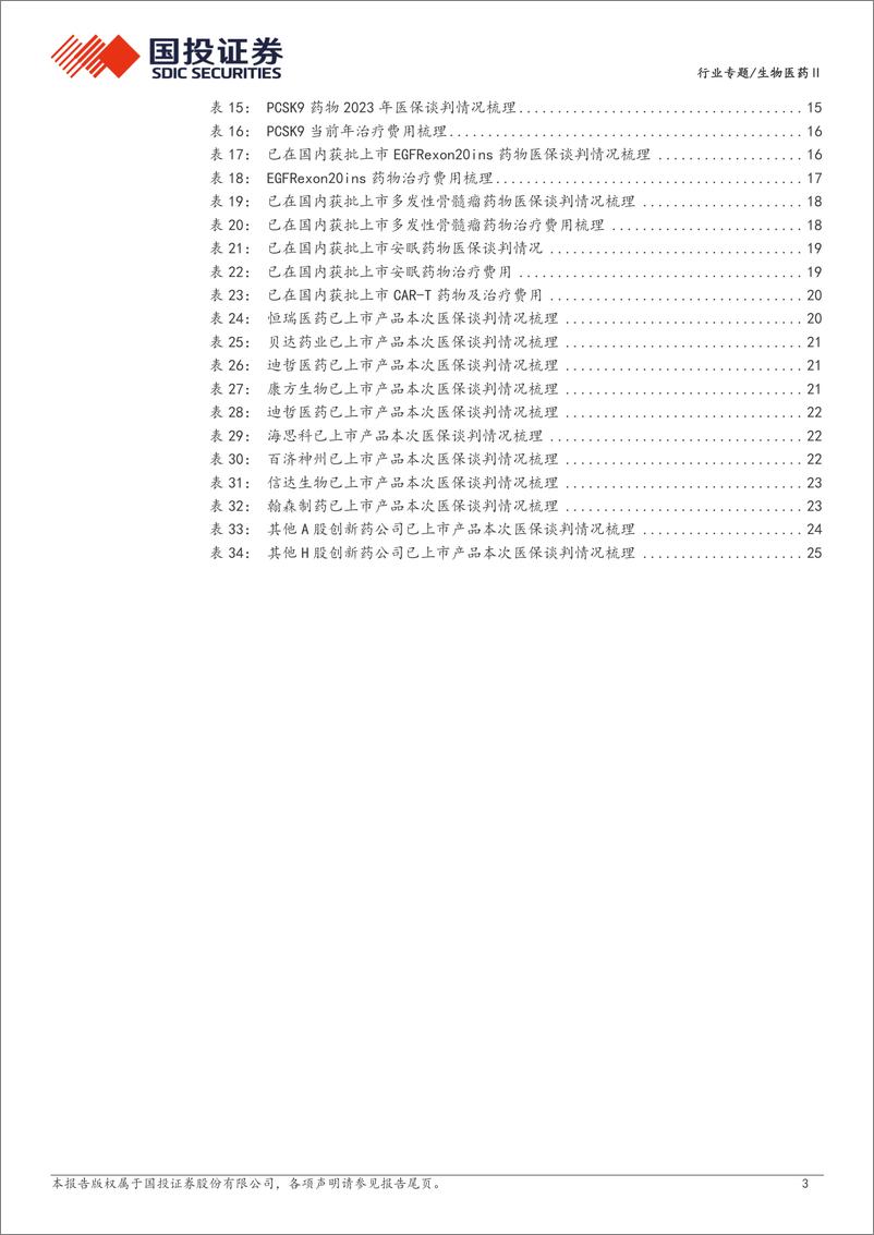 《生物医药行业创新药研究框架之2024年医保谈判前瞻：国谈进入常态化阶段，创新药长期放量可期-241016-国投证券-28页》 - 第3页预览图