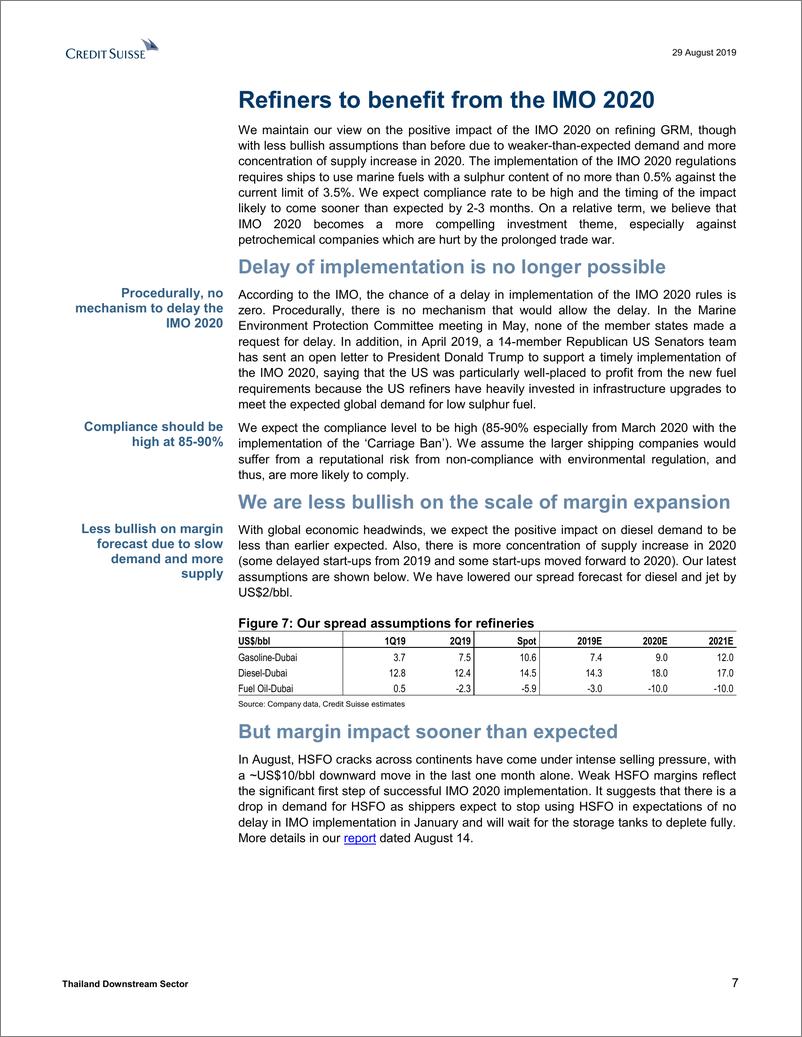 《瑞信-亚太地区-石油与天然气行业-泰国下游产业：IMO 2020时代的炼油赢家-2019.8.29-38页》 - 第8页预览图