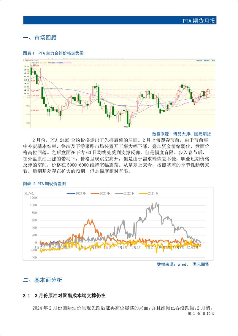 《PTA期货月报：多重因素叠加 3月份PTA市场重心或有抬升-20240225-国元期货-12页》 - 第3页预览图