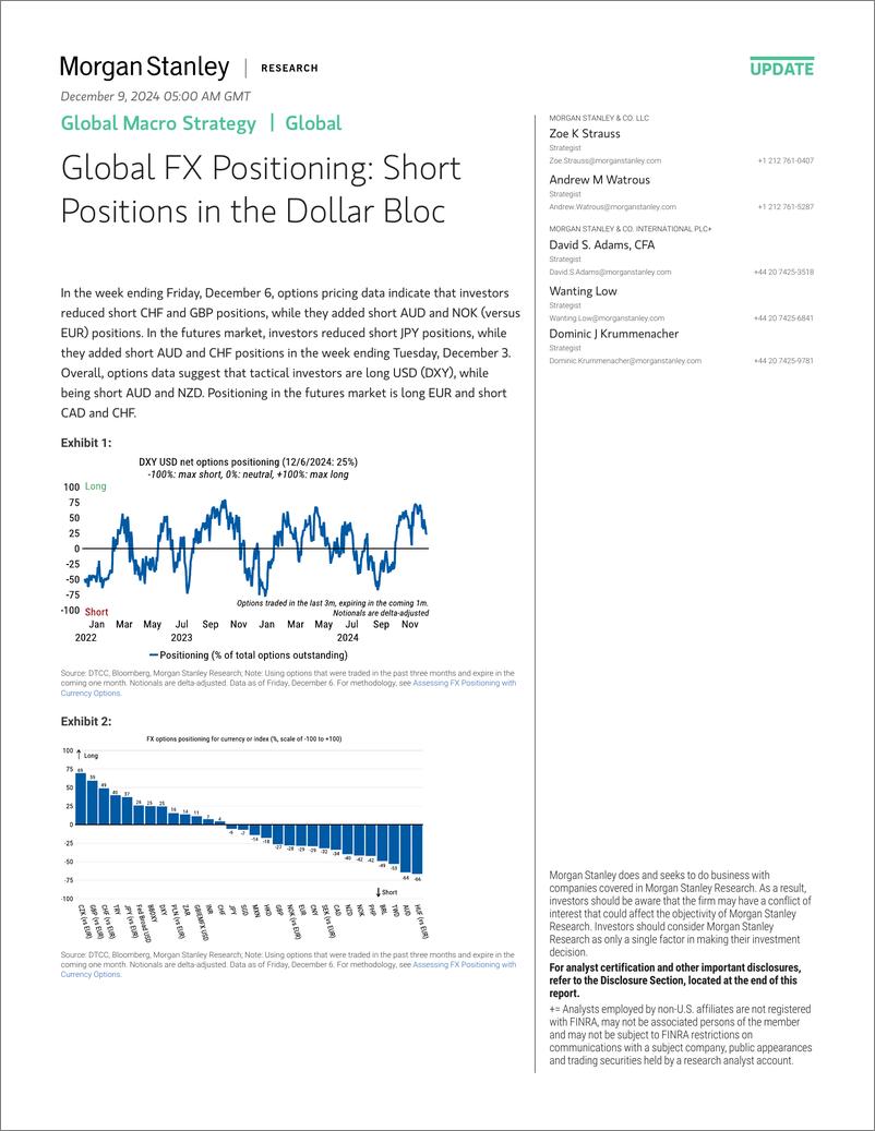 《Morgan Stanley Fixed-Global Macro Strategy Global FX Positioning Short Position...-112084105》 - 第1页预览图