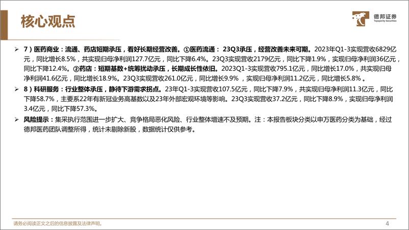 《生物医药行业季度策略2023Q3总结：反腐影响短期业绩，血制品韧性极强-20231108-德邦证券-72页》 - 第6页预览图