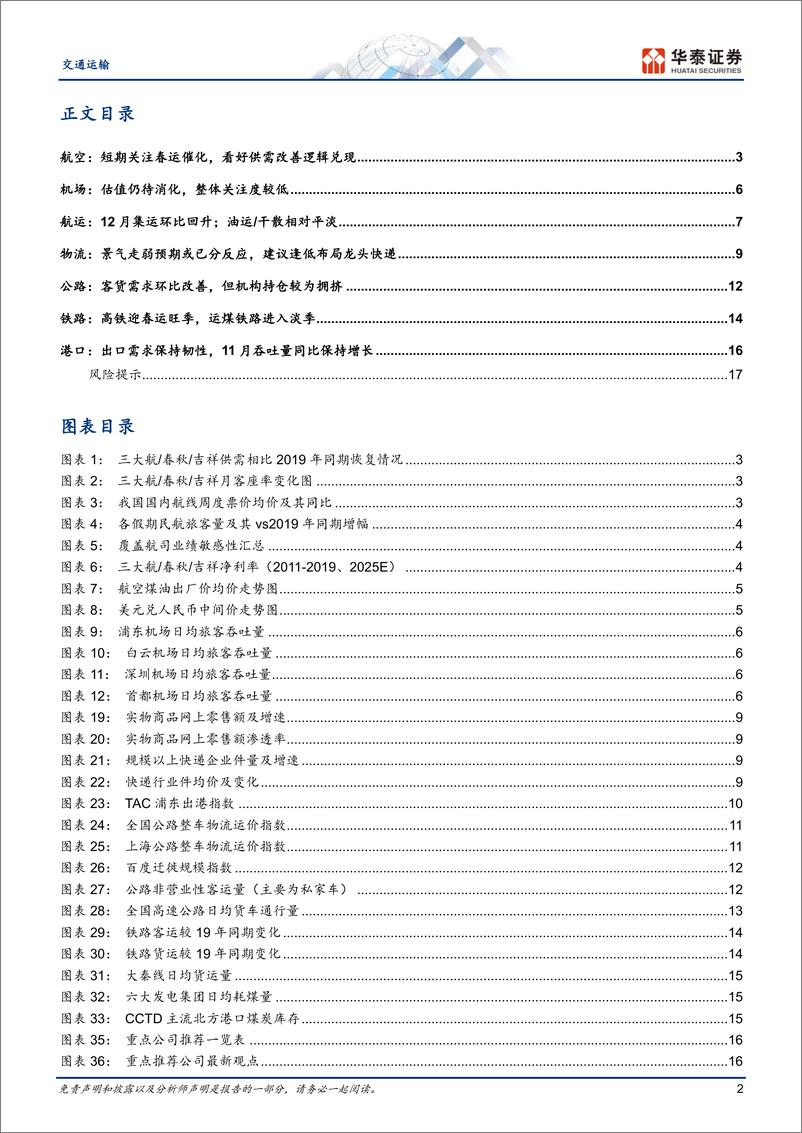 《交通运输行业专题研究：春运即将启动，加码顺周期航空-华泰证券-250109-20页》 - 第2页预览图