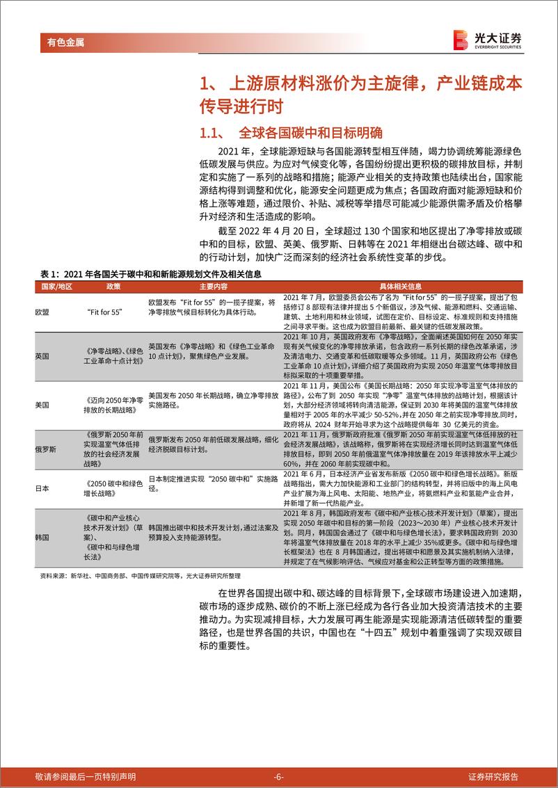 《有色金属行业能源金属2022年中期投资策略：锂钴稀土景气度高位震荡，新型电化学体系孕育生机-20220613-光大证券-54页》 - 第7页预览图