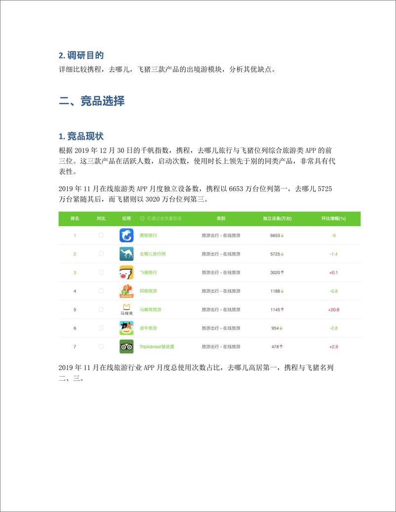 《旅游APP竞品分析报告：携程vs去哪儿旅行vs飞猪出境游》 - 第2页预览图