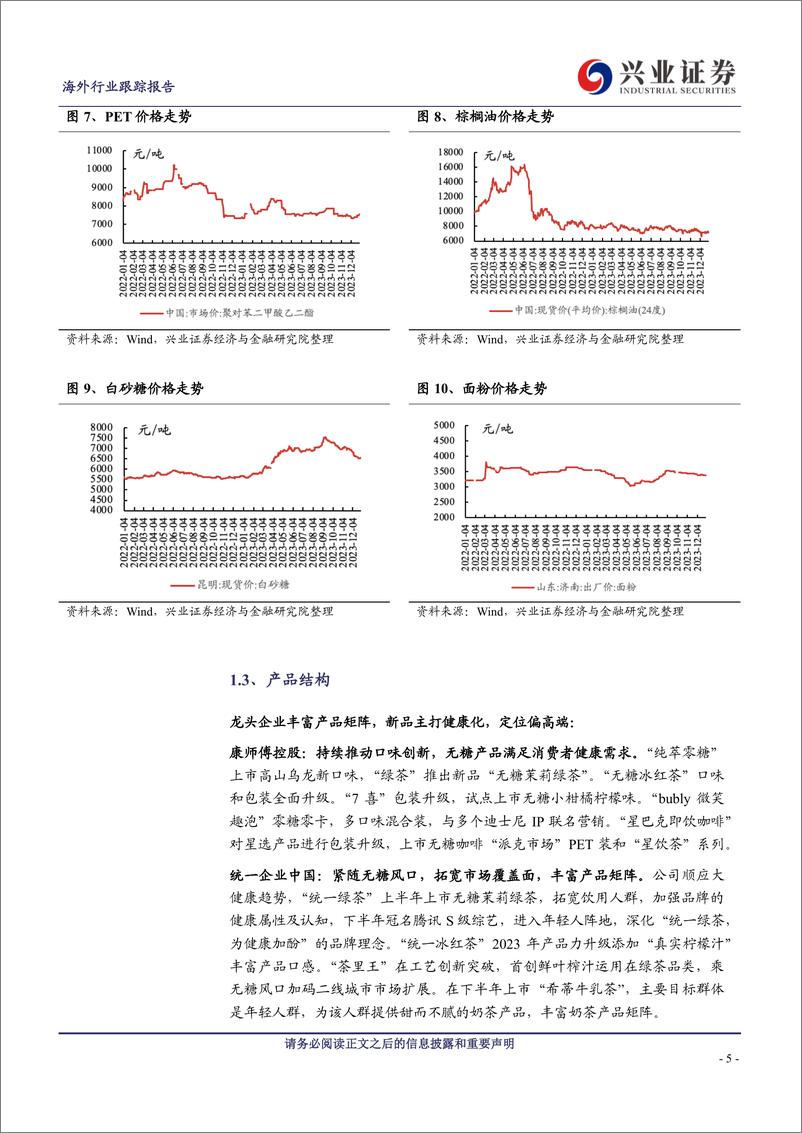 《海外软饮与食品行业2023年报业绩综述：无糖饮料拉动增长，生产成本有望边际改善-240519-兴业证券-15页》 - 第5页预览图