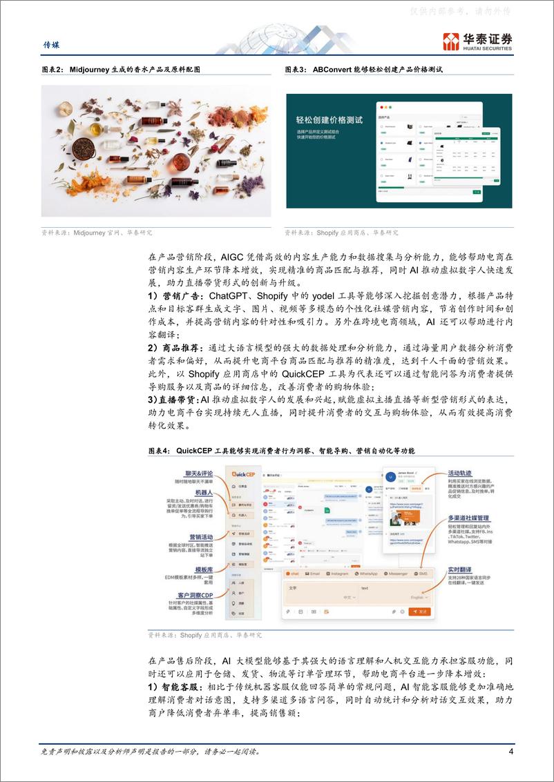 《华泰证券-传媒行业专题研究：AI+电商，产品落地进行时-230426》 - 第4页预览图