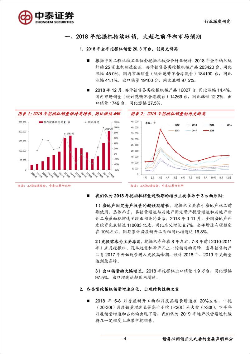 《机械设备行业挖掘机年度总结：2018年创历史新高，2019年能否再创辉煌？-20190114-中泰证券-18页》 - 第5页预览图