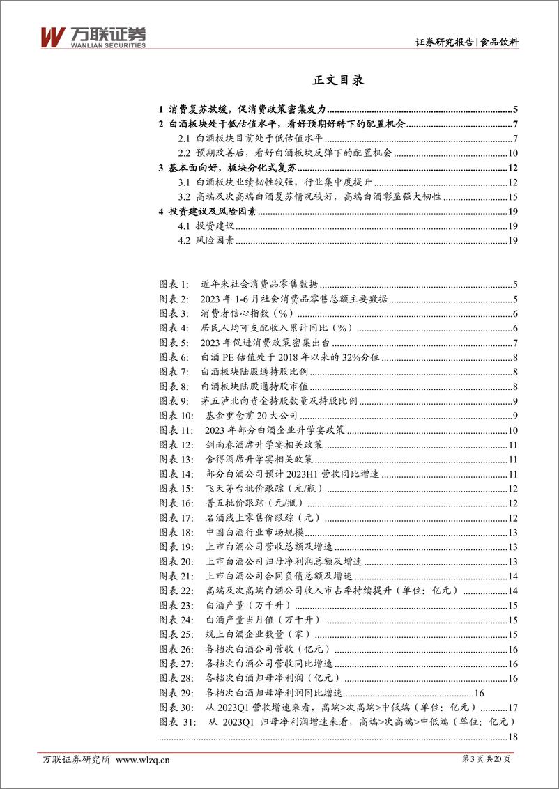 《白酒行业深度报告：白酒板块低估值+预期改善，反弹有望持续-20230808-万联证券-20页》 - 第4页预览图