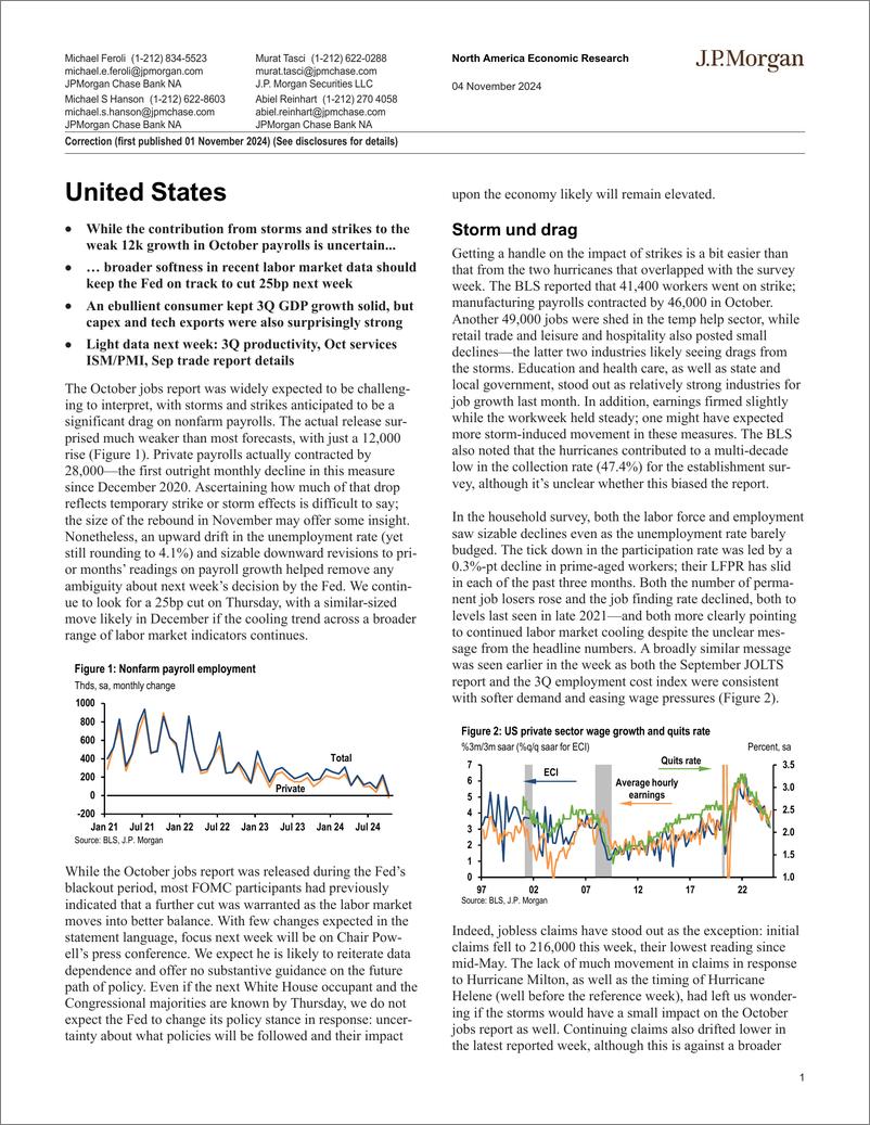 《JPMorgan Econ  FI-United States-111329435》 - 第1页预览图