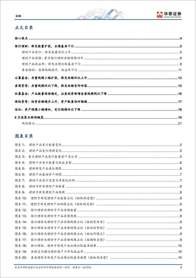 《金融行业月报：理财存续企稳，公募新发回暖-20230912-华泰证券-24页》 - 第3页预览图