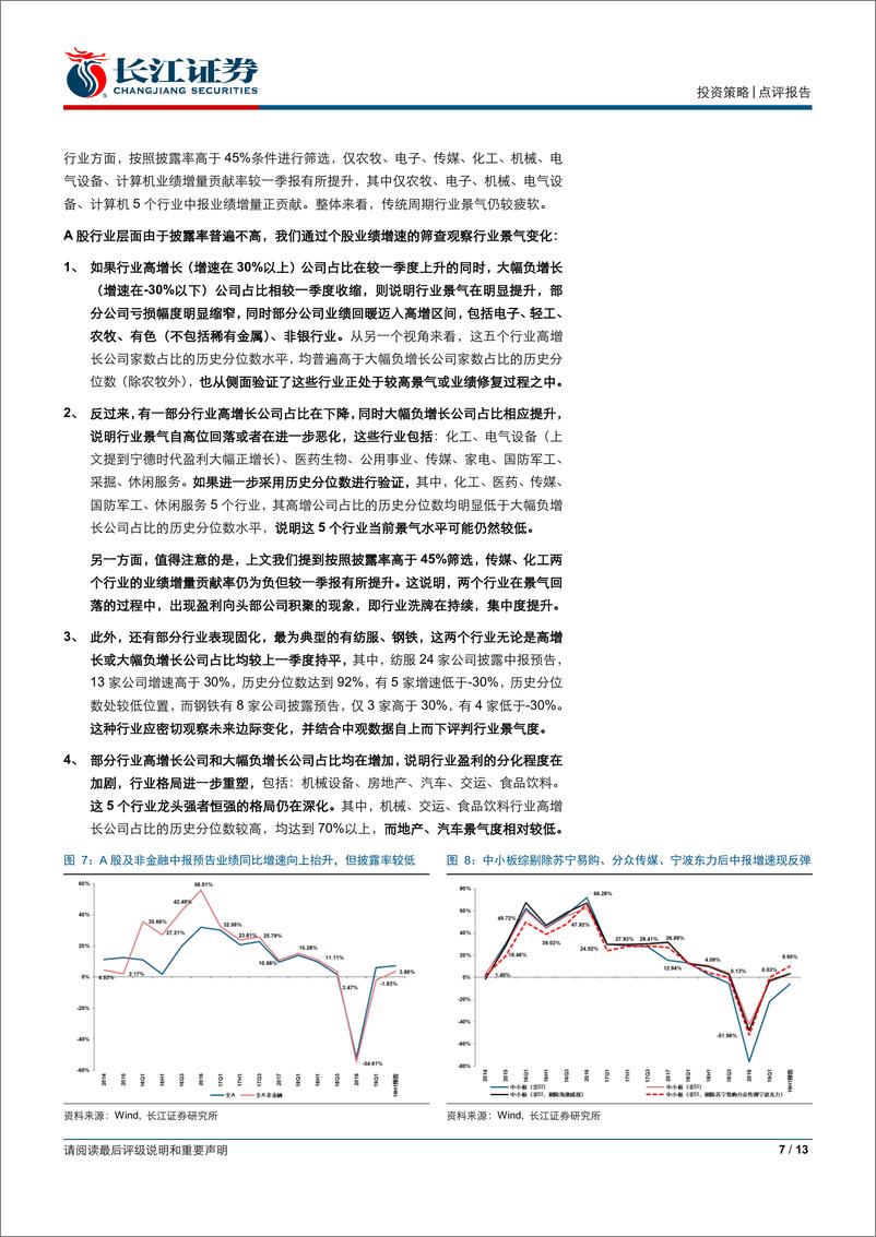 《2019年A股中报业绩预告深度解构：拐点未现，景气磨底-20190718-长江证券-13页》 - 第8页预览图