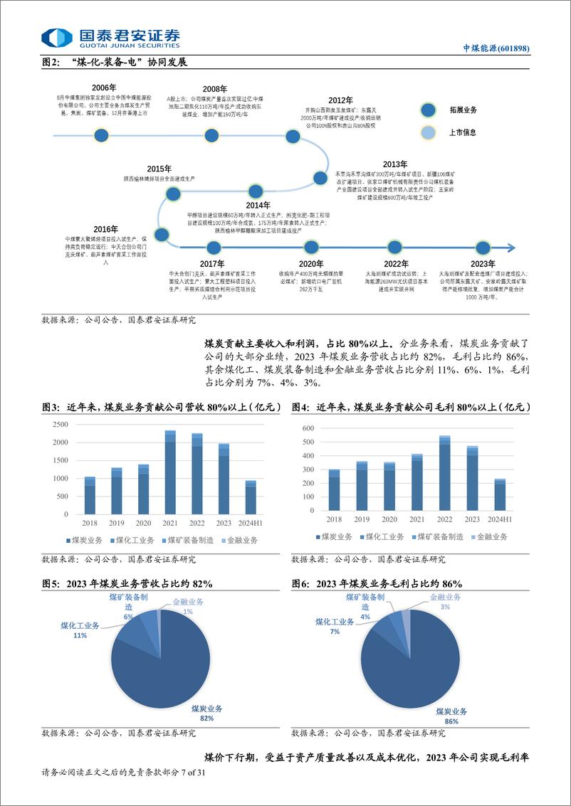 《中煤能源(601898)深度研究：国改排头兵，踏上征途-241102-国泰君安-31页》 - 第7页预览图