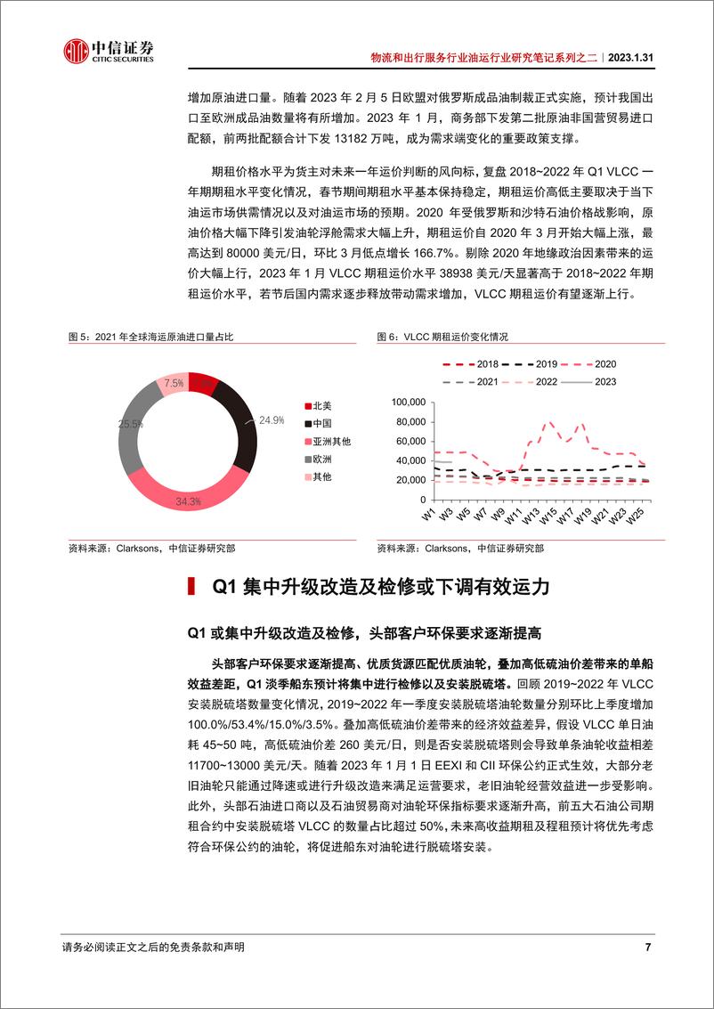 《物流和出行服务行业油运行业研究笔记系列之二：从淡季数据看2023年油运景气》 - 第7页预览图