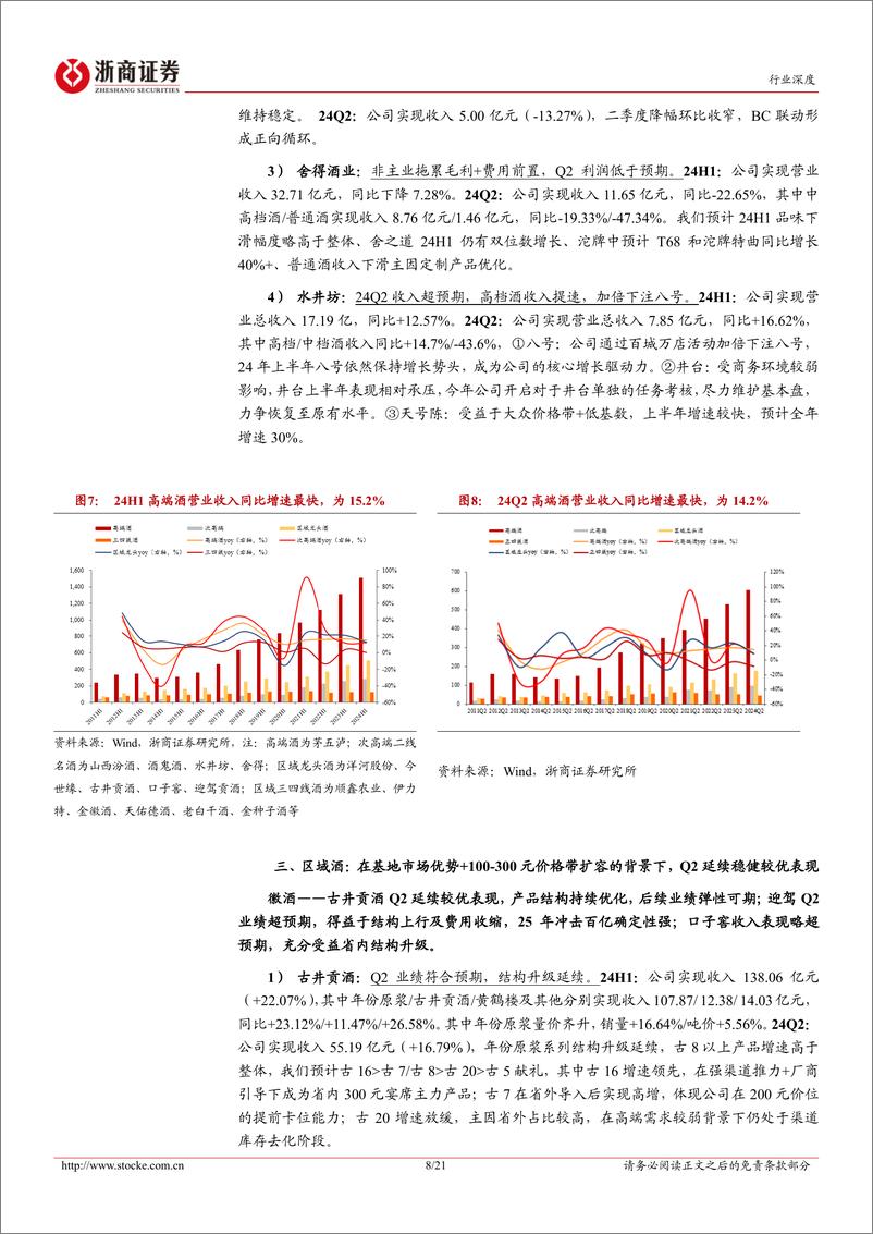 《白酒行业24H1业绩综述报告：分化中存韧性，中秋国庆为试金石-240905-浙商证券-21页》 - 第8页预览图