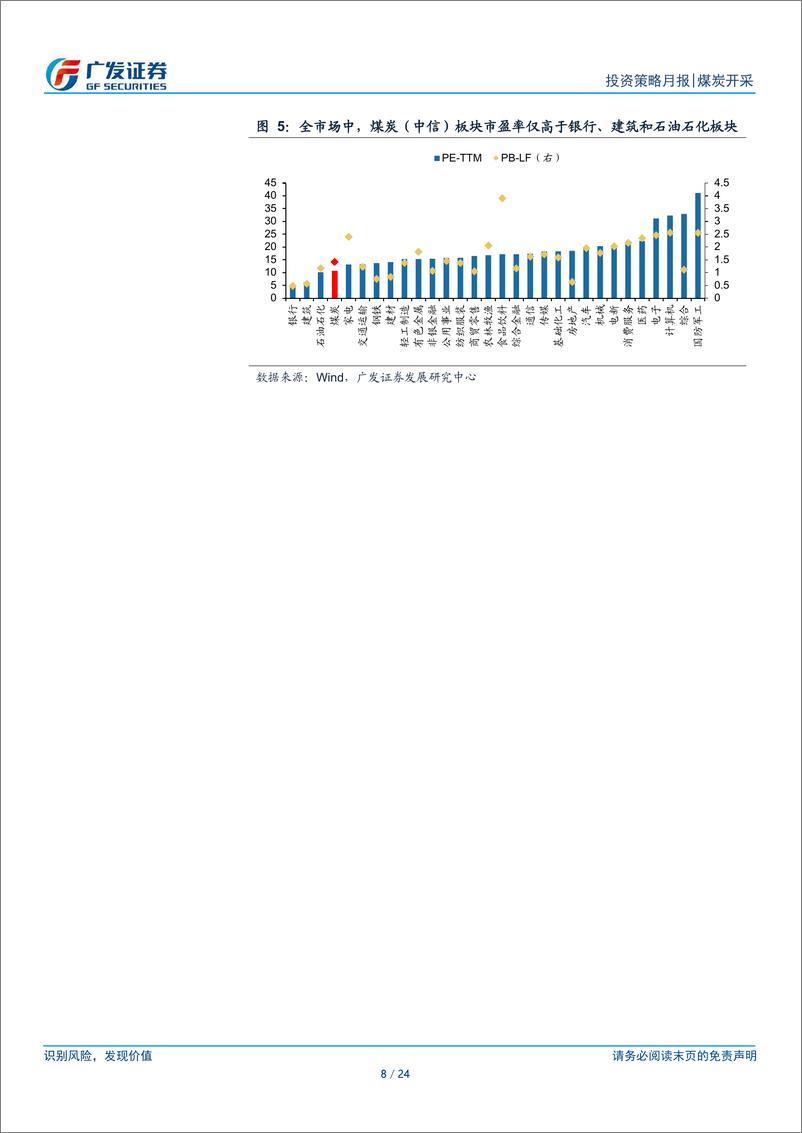 《煤炭行业月报(2024年8月)：煤价预期稳中向好，板块估值和股息优势显著-240922-广发证券-24页》 - 第7页预览图