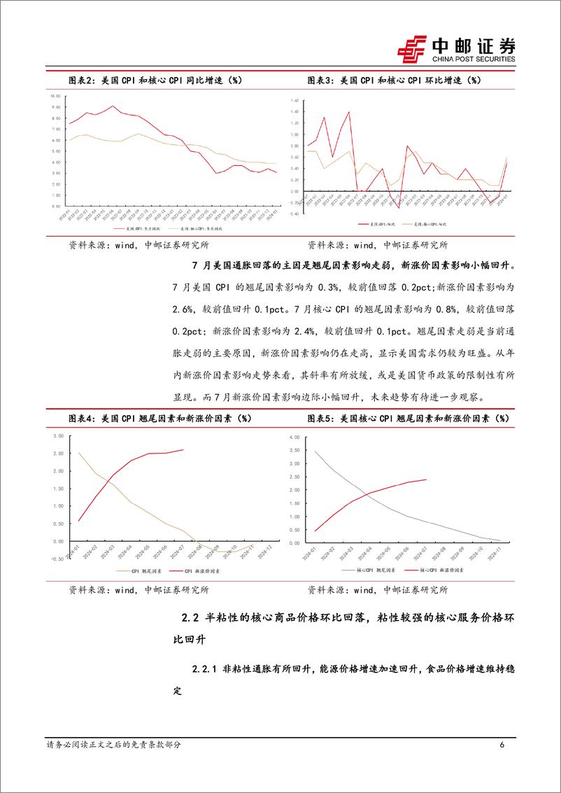 《宏观研究：美国通胀信号仍未明，关注下周鲍威尔发言-240818-中邮证券-30页》 - 第6页预览图