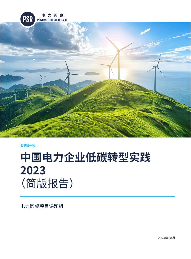 《中国电力企业低碳转型实践研究报告2023_简版_-中电联电力发展研究院》 - 第1页预览图