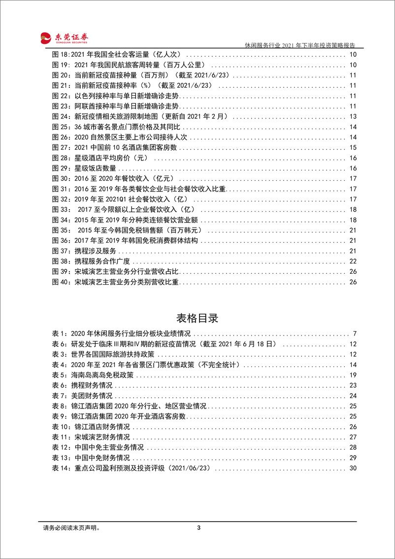 《休闲服务行业2021下半年投资策略：短期看复苏，长期看增长-20210623-东莞证券-31页》 - 第3页预览图