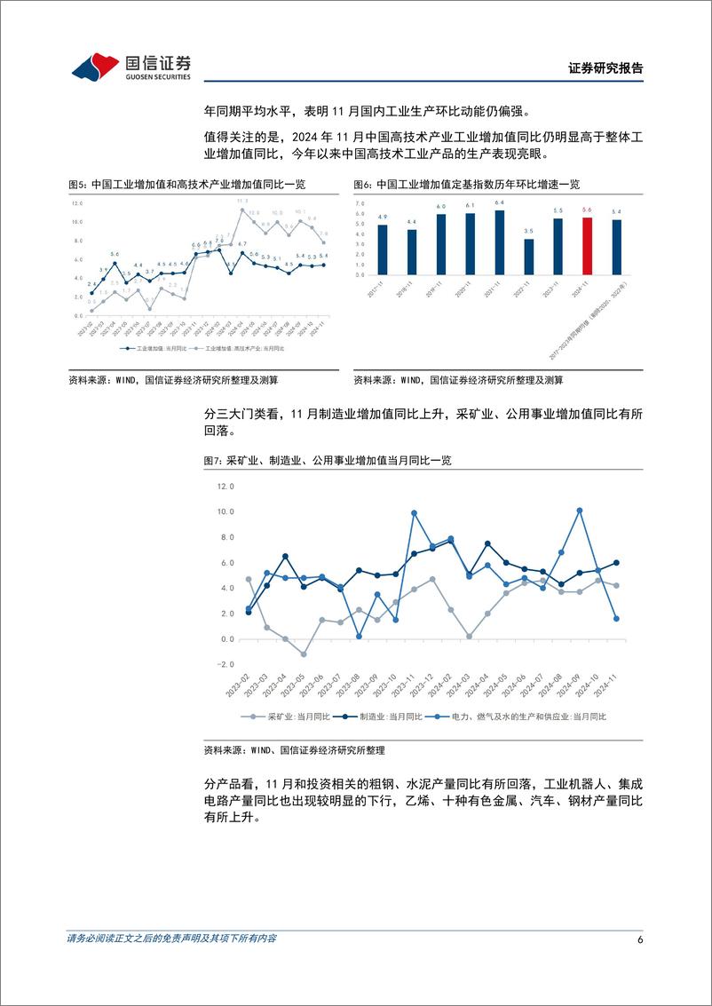 《宏观经济宏观月报：11月国内供给保持韧性但需求偏弱-241216-国信证券-18页》 - 第6页预览图