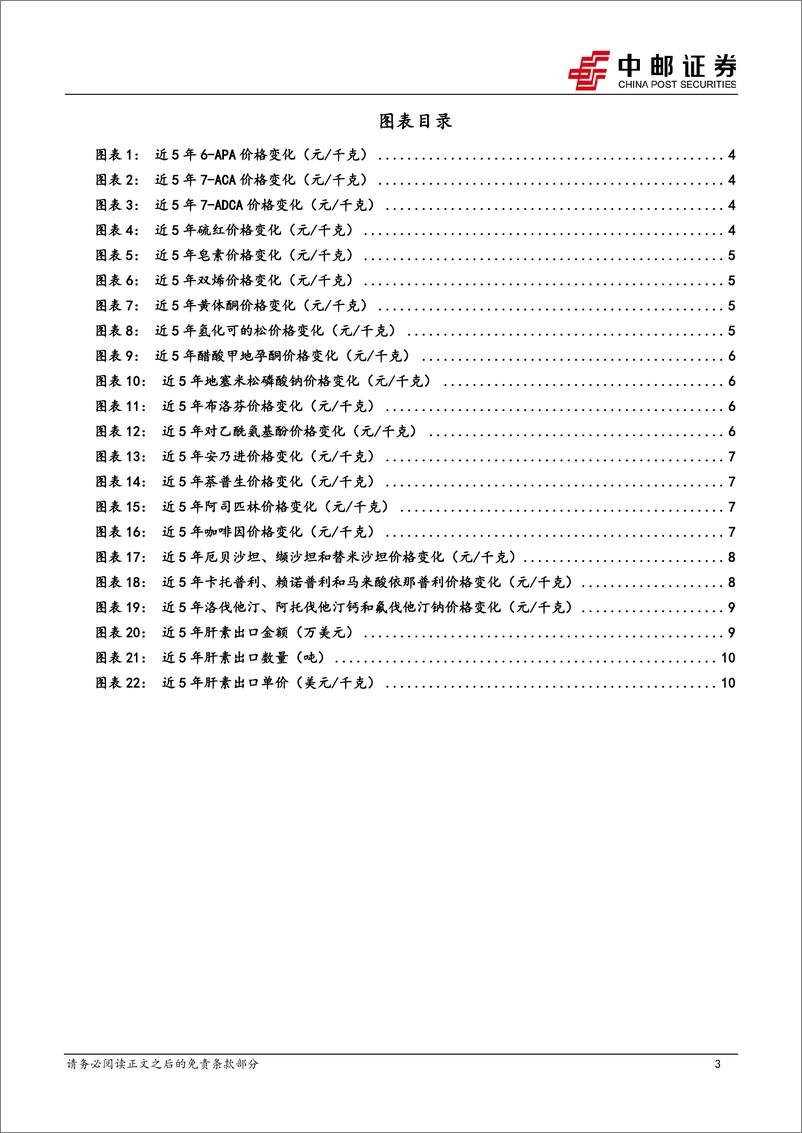 《医药行业深度报告：抗生素价格处于高位，肝素出口量恢复良好增长-240623-中邮证券-13页》 - 第3页预览图