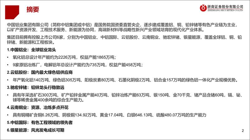 《有色金属行业中铝图鉴：盘点中铝集团六大上市子公司-20230819-浙商证券-30页》 - 第3页预览图