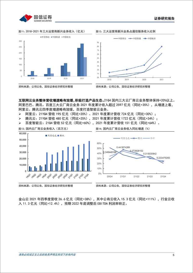 《通信行业云基建专题：运营商加快云网算力布局，IDC加强绿色高质量发展-20220505-国信证券-23页》 - 第6页预览图