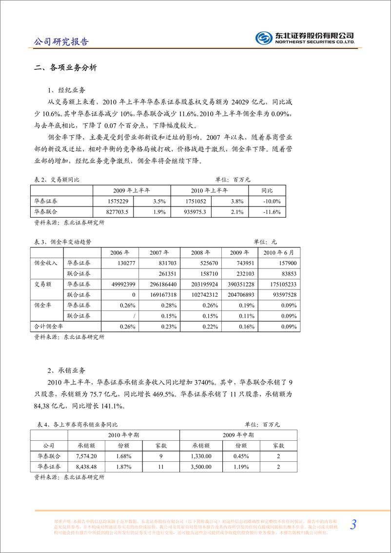 《华泰证券（东北证券）-中报点评-100809》 - 第3页预览图