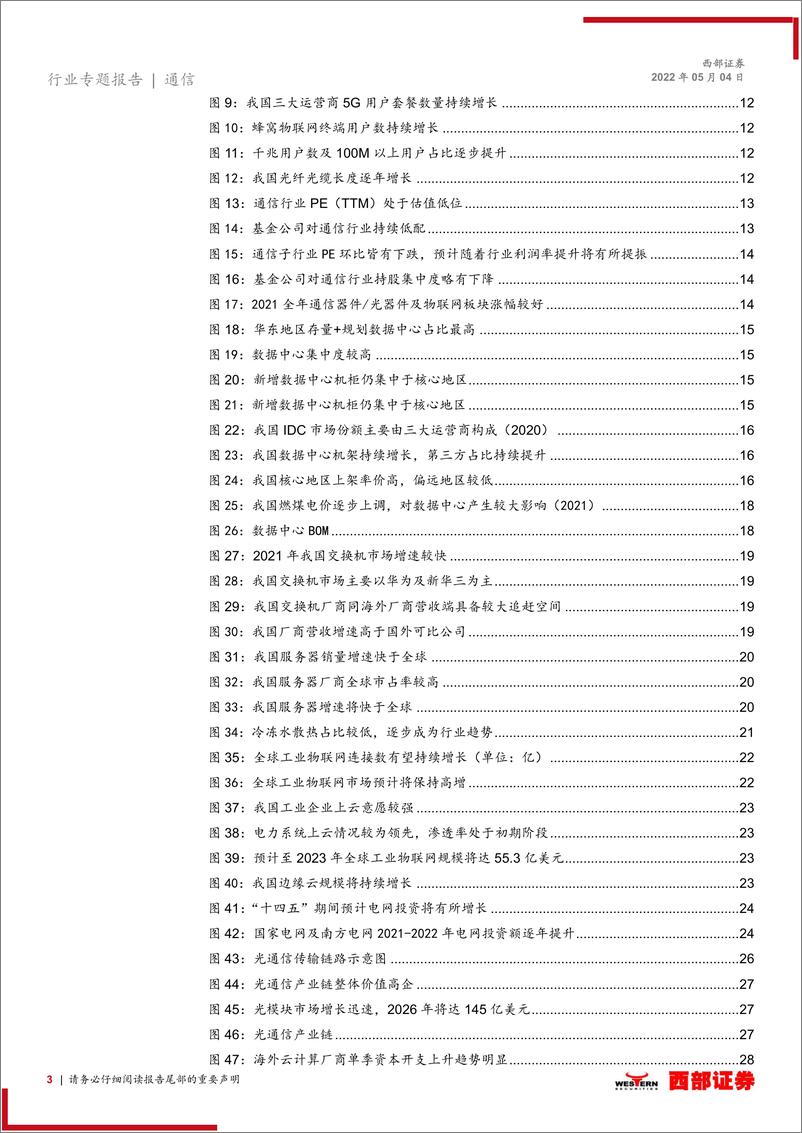 《通信行业2022下半年投资策略：数字底座，吟啸疾行-20220504-西部证券-39页》 - 第4页预览图