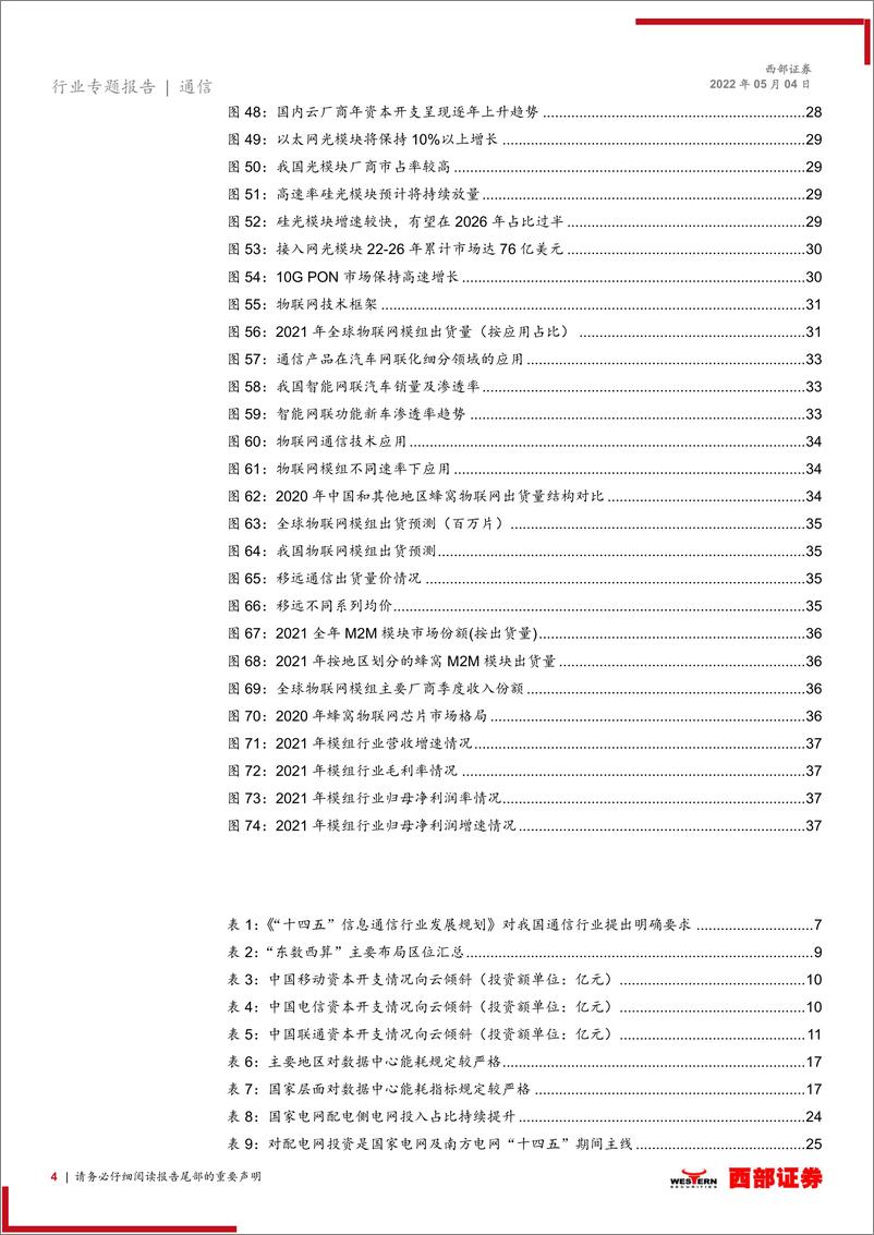 《通信行业2022下半年投资策略：数字底座，吟啸疾行-20220504-西部证券-39页》 - 第5页预览图