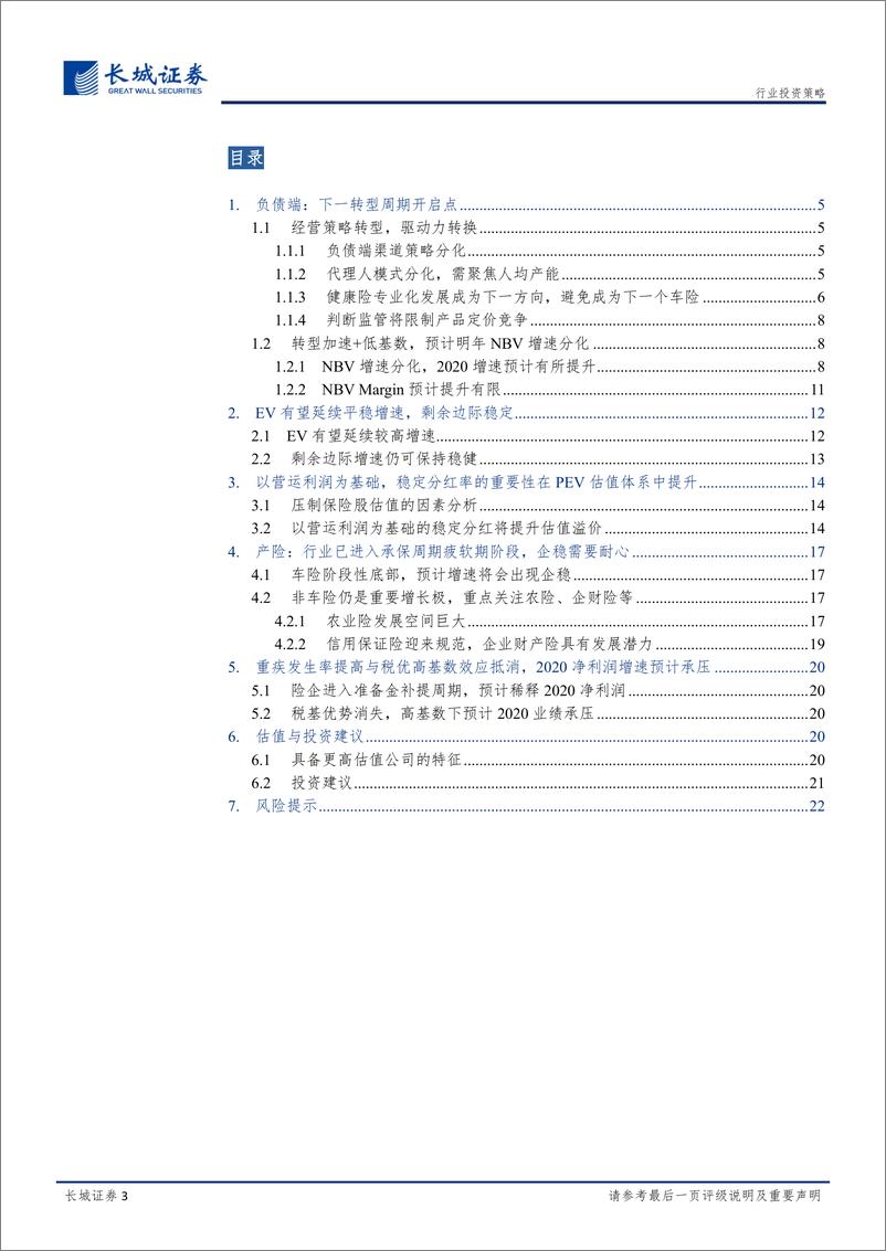 《保险行业2020年投资策略：新起点+新周期，聚焦以营业利润为基础的现金分红率对估值影响的重要性-20191214-长城证券-23页》 - 第4页预览图
