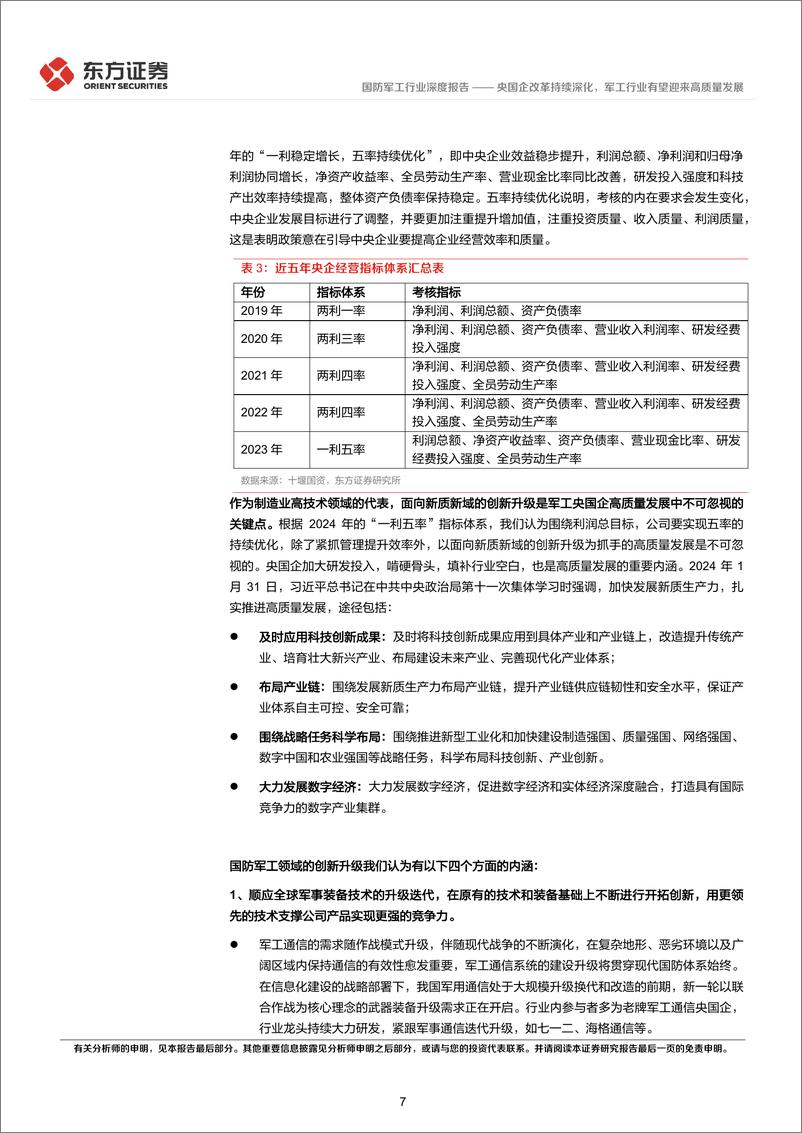 《国防军工行业央国企改革专题研究：央国企改革持续深化，军工行业有望迎来高质量发展-240313-东方证券-24页》 - 第7页预览图