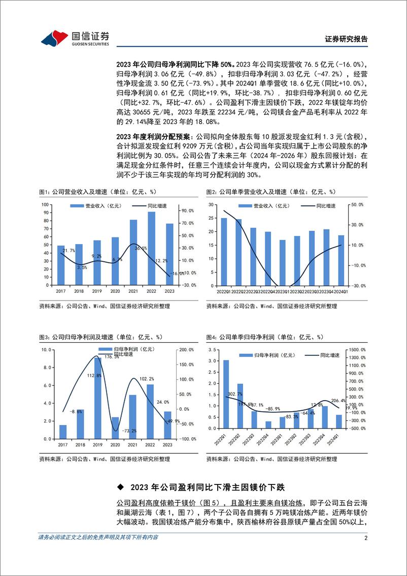 《宝武镁业(002182)产能加速扩张，将受益于镁合金应用增长-240514-国信证券-10页》 - 第2页预览图