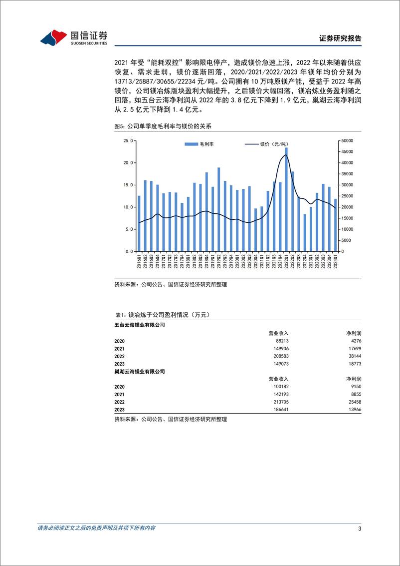 《宝武镁业(002182)产能加速扩张，将受益于镁合金应用增长-240514-国信证券-10页》 - 第3页预览图