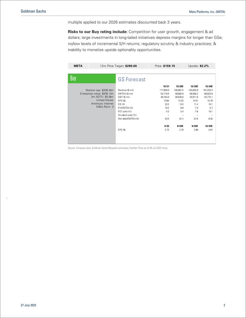 《Meta Platforms, Inc. (META Q2 