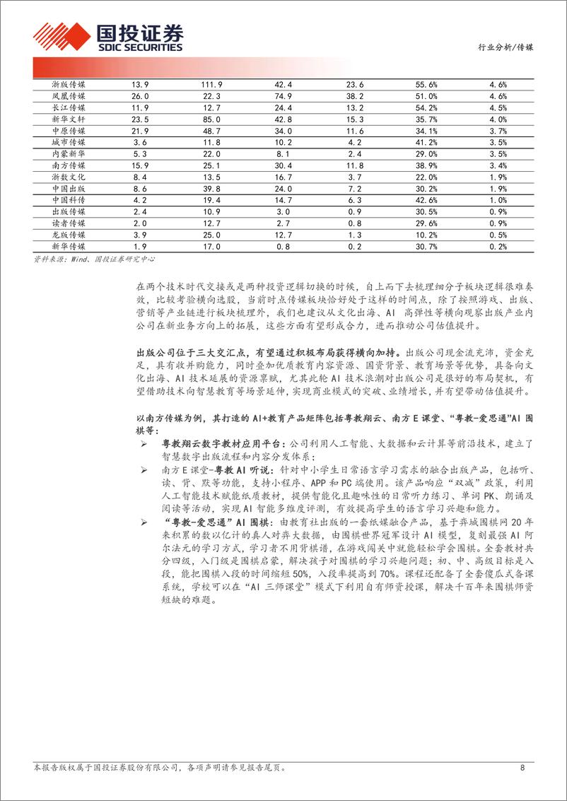 《传媒行业出版专题：红利防守，横向逻辑或可加持-241115-国投证券-11页》 - 第8页预览图