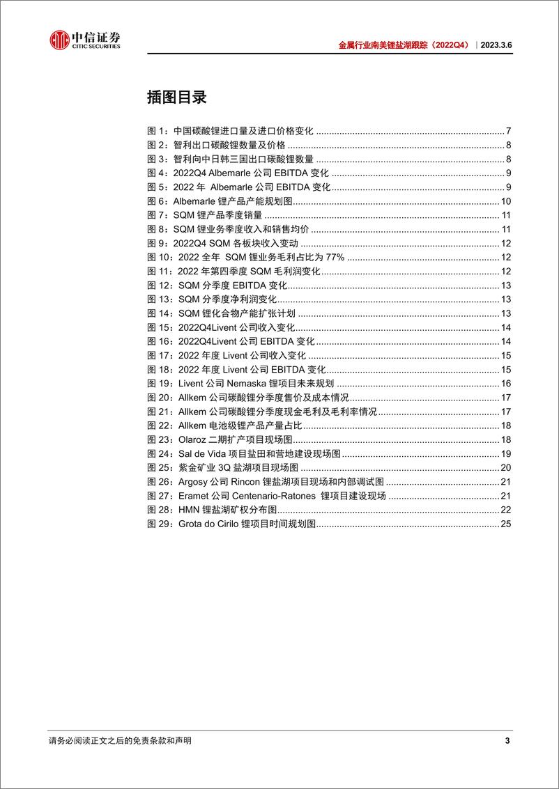 《金属行业南美锂盐湖跟踪（2022Q4）：锂价指引维持乐观，关注海外锂产品溢价-20230306-中信证券-29页》 - 第4页预览图